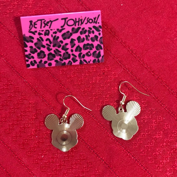 NWT Betsey Johnson Mickey Mouse Earrings - Picture 2 of 3